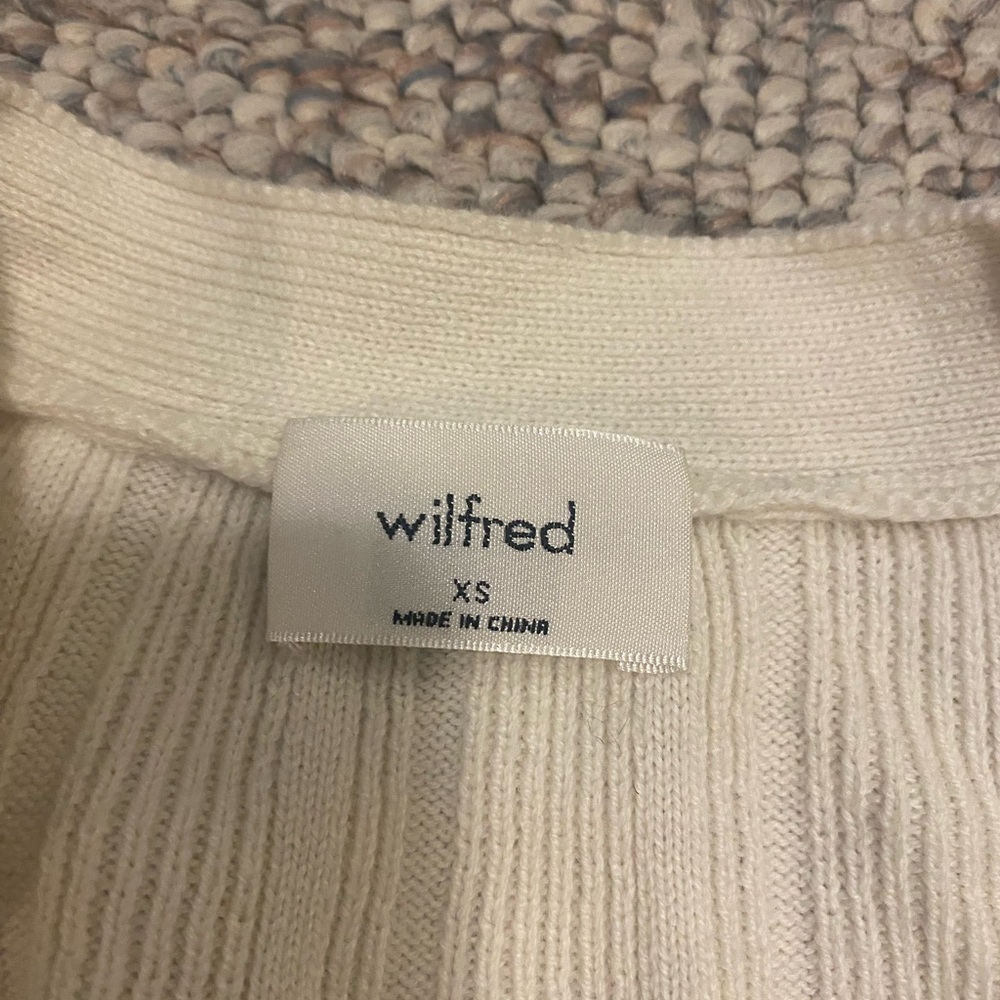 Wilfred Cream Ribbed Cardigan - Picture 2 of 2